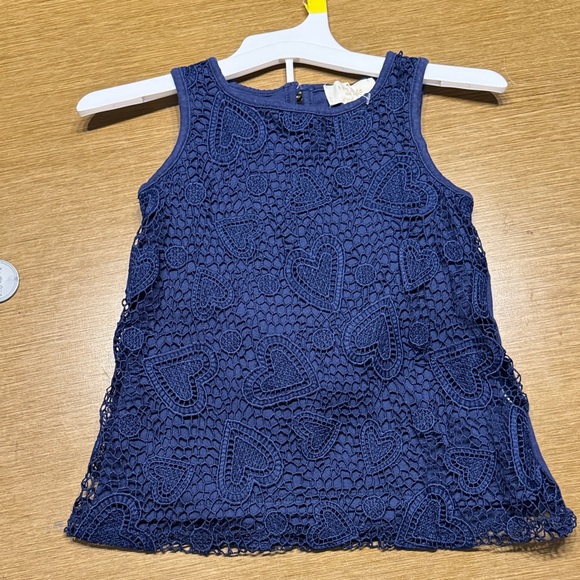 kate spade Other - kate spade Navy Crochet Heart Tank Top